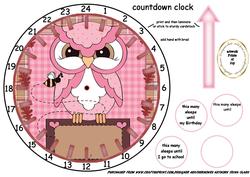 Countdown Clock Birthday Owl