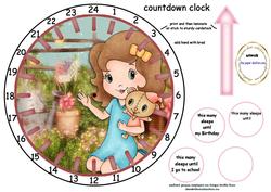 Countdown Clock Birthday Girly