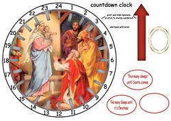 Advent Clock Calendar Nativity 1