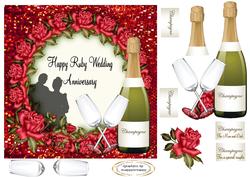 Champagne and Ruby Roses