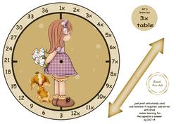 3 x Table Flower Girl Clock