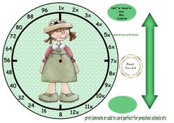 8x Table Clock Girl