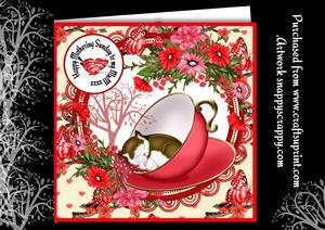 Kitty in a Teacup Floral