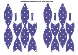 Purple Polka Dot Paper Ribbons