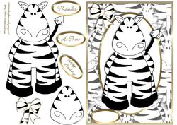 Wild Thing Zebra Card Front and Layers