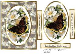 Wild Roses and Butterfly