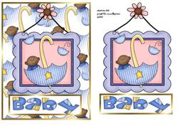 Ethnic Baby in Umbrella Card Front