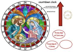 Advent Calendar Clock Stained Glass