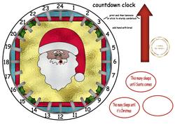Santas Face Advent Clock