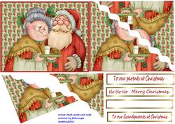 Mr Amd Mrs Claus Wavy Edge Topper