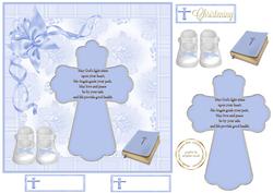 Cross and Shoes Boy Christening