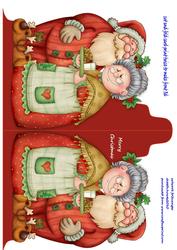 Mr and Mrs Claus Print Cut and Fold