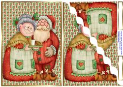 Mr and Mrs Claus Wavy Edge Card Front