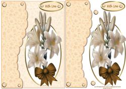 Lilies with Scalloped Overlay