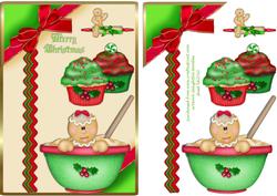 Christmas Baking Cupcakes Card Front