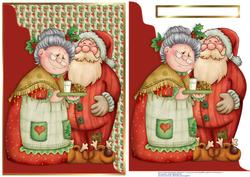 Just 2 Layers Wavy Card Front Mr and Mrs Claus