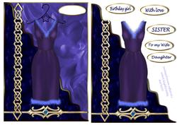 Elegance on Blue Satin