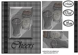 Embossed Guiness Plaque Card Front and Layers