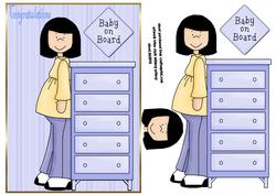 Baby on Board for Mum to Be Blue