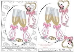 Female Civil Partnership Wine and Roses