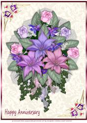 Floral Anniversary A4 Sheet
