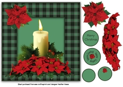tartan christmas candle