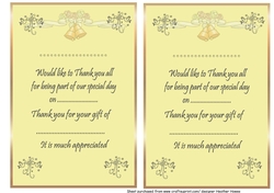 thank you letters for wedding gifts cream
