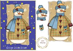 Frosty on Torn Paper