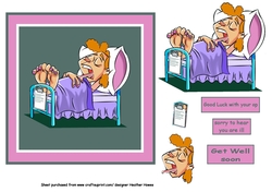 good luck lady get well cartoon