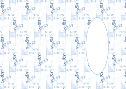 baby boy footprints insert