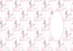 baby girl footprints insert