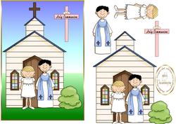 Blonde Girl Holy Communion