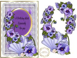 More Pansies on Lace