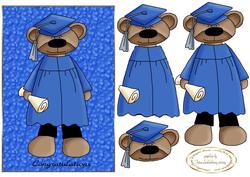 Graduation Bear Blue