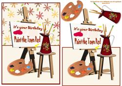 Paint the Town Red Artist Easel