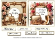framed boots flowers and bag gold