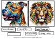 artistic dog and a lion toppers 10