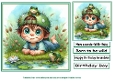 birhday boy with frog