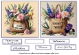 hessian bags with flowers