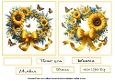 floral sunflowers and butterflies