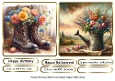 boots flowers and watering can