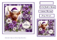 Highland coo purple christmas