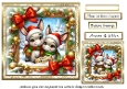 gold framed christmas donkeys