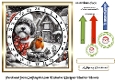 bw and red accents advent clock card 8