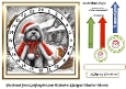 bw and red accents advent clock card 9