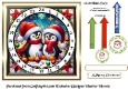 stained glass advent calendar cards penguins