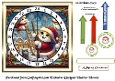 stained glass advent calendar cards cats