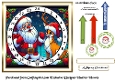 stained glass advent calendar cards rudolph