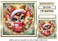 festive cards deer heart