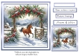 brown horse at christmas